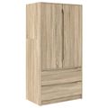vidaXL Šatná skriňa Sonoma dub 79,5 x 49 x 156 cm Konštruované drevo