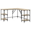 vidaXL Stôl dub sonoma 139x139x75 cm kompozitné drevo