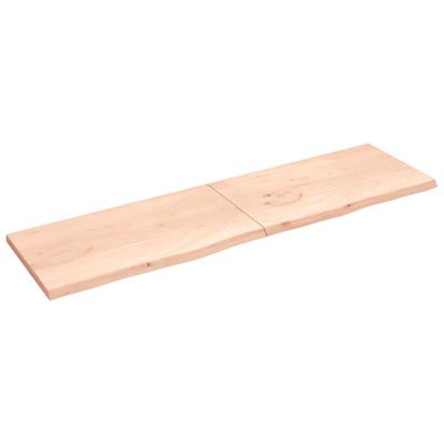 vidaXL Stolová doska 220x60x(2-4) cm neošetrený dubový masív