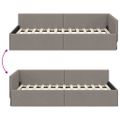 vidaXL Rohový rám postele Sivohnedá 80 cm x 200 cm látka