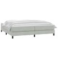 vidaXL Box Spring Posteľ s matracom Svetlosivá 180x220 cm Zamat