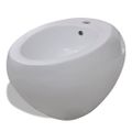 Set biele keramické závesné WC s bidetom