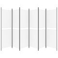 vidaXL 6-panelový paraván biela 300x180 cm látka