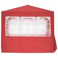vidaXL Párty stan 250 x 250 x 240 cm Červená PE a oceľ