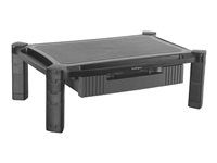 Large - Drawer - Monitors up to 32"- Adjustable Height - Desk Monitor Stand (MONSTADJDL) - Stojan (povrch stojana, 8 malých podložiek, 4 veľké podložky) - pre obrazovku - plast - čierna - veľkosť obrazovky: 13"-32"