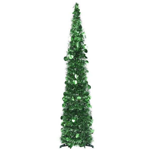 vidaXL Rozkladací umelý vianočný stromček, zelený 120 cm, PET
