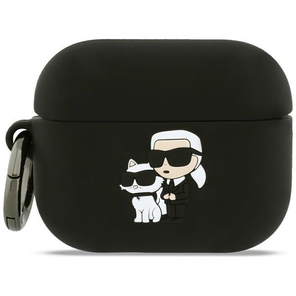 Karl Lagerfeld Silicone Karl & Choupette Head puzdro pre AirPods Pro 3 ružové