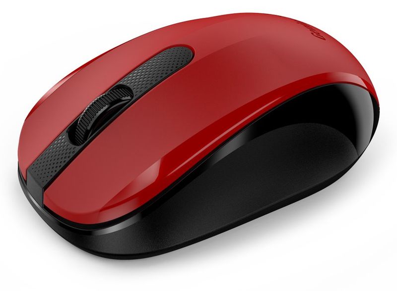 GENIUS NX-8008S/ 1200 dpi/ bezdrátová/ tichá/ BlueEye senzor/ červená Myš, bezdrátová, optická, 1200dpi, 3 tlacidlá, USB, cerveno-čierna