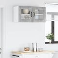 vidaXL Nástenný sklenený kabinet LUCCA Betónovo sivá 80 x 31 x 40 cm