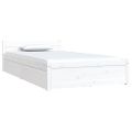 vidaXL Posteľný rám so zásuvkami biely 90x200 cm