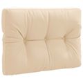 vidaXL Vankúš na paletu VIANEN 100% polyester Krémová 70 x 60 x 12 cm
