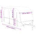 vidaXL Poťah na karavan sivý 670x250x220 cm netkaná textília