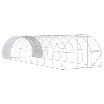 vidaXL Kurník pre kurčatá Strieborná 1000 x 300 x 200 cm