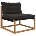 vidaXL Vankúš na vonkajšiu pohovku Polyester Čierna 80 x 68,5 cm