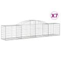 vidaXL Oblúkový gabionový kôš 7 ks 300x50x60/80 cm pozinkované železo