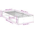 vidaXL Denná posteľ s matracom 90x200 cm masívna borovica