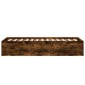 vidaXL Posteľný rám bez matraca dymový dub 75x190 cm kompozitné drevo