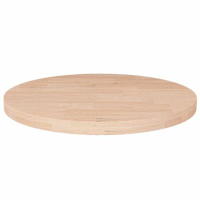 vidaXL Okrúhla stolová doska Ø50x2,5 cm neošetrený dubový masív