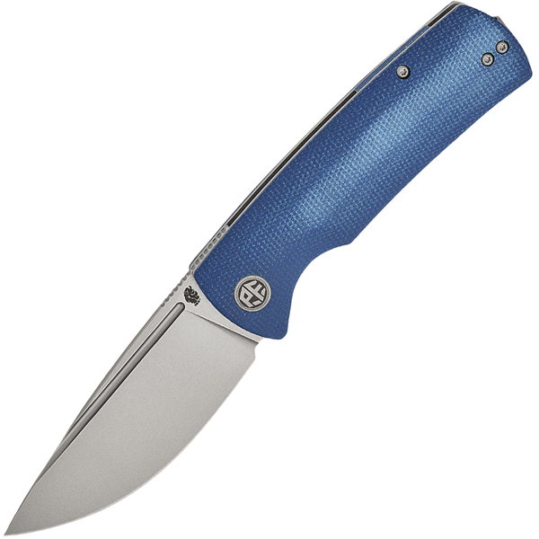 Petrified Fish PFP01BMWW Beluga vreckový nôž 9,2 cm, Stonewash, modrá, Micarta