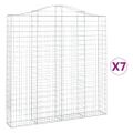 vidaXL Oblúkový gabionový kôš 7 ks 200x30x200/220cm pozinkované železo