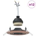 vidaXL Bodové svetlo 12 ks Medená 9 x 9 x 2.5 cm Kov