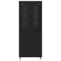 vidaXL Highboard 2 ks Čierny dub 69,5 x 34 x 180 cm Kompozitné drevo