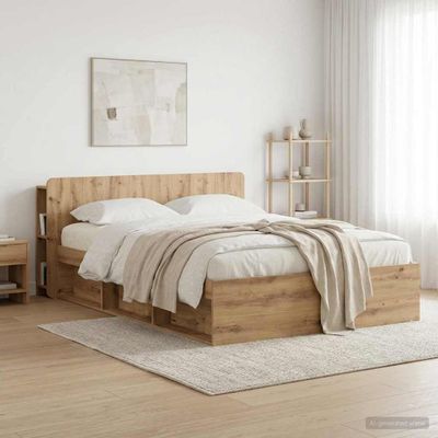 vidaXL Čelo postele skrinka Dub artisan 160 cm Kompozitné drevo