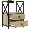 vidaXL Nočný stolík 2 ks Sonoma dub 40 x 31 x 60 cm Kompozitné drevo