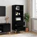 vidaXL Highboard Čierny dub 40 x 36 x 110 cm Kompozitné drevo