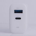Forever TC-07-30AC PD QC charger 1x USB-C 1x USB 30W white + USB-C - USB-C cable 60W