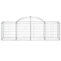 vidaXL Oblúkový gabionový kôš 5 ks 200x50x60/80 cm pozinkované železo