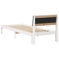 vidaXL Rám postele Biela a svetlosivá 80 x 200 cm Borovicový masív