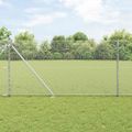 vidaXL Hexagonálny plot s stĺpom 10 x 1 m Pozinkovaná oceľ Strieborná