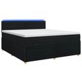 vidaXL Posteľ boxspring s matracom Čierna 160 x 200 cm Látka