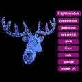 vidaXL Hlava soba 140 LED Modrá 68 x 36,5 x 62,5 cm Akryl