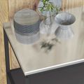 vidaXL Kuchynská poličková jednotka HATTEM Čierna 60 x 50 x 92 cm Oceľ