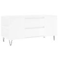 vidaXL Konferenčný stolík lesklý biely 102x44,5x50 cm kompozitné drevo