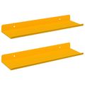 vidaXL Závesná polica 2 ks Horčicová žltá 30 x 9 x 2,5 cm Oceľ