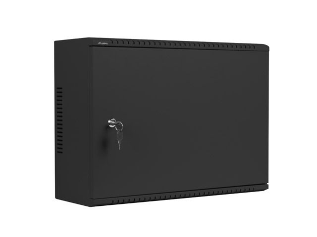 LANBERG 19'' RACKOVÁ SKRIŇA PRO MONTÁŽ NA STENU 4U+3U/540X200 NÍZKOPROFILOVÁ ČIERNA (ZMONTOVANÁ)