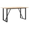 vidaXL Jedálenský stolík v tvare O 160x80x75,5 cm borovica a oceľ