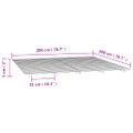vidaXL Posteľný rám biely 200x200 cm masívna borovica