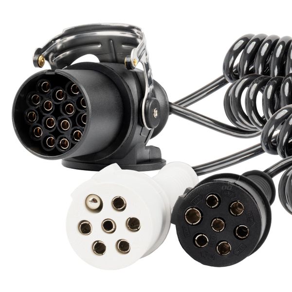 Spirálový kábel TIR 2x 7 PIN 15 PIN typ N/S 5m 24V AMIO-04381