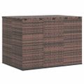 vidaXL Záhradný box na vankúše z polyratanu 145x100x103 cm hnedý