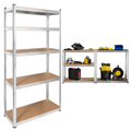 Kovový úložný regál Atos RB-1250 180 x 90 x 40 cm strieborný
