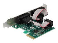 Sériový adaptér - PCIe 2.0 nízký profil - RS-232 x 2 - zelená