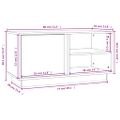 vidaXL TV skrinka medovo-hnedá 80x35x40,5 cm masívna borovica