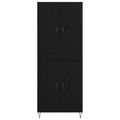 vidaXL Highboard Čierny dub 69,5 x 34 x 180 cm Kompozitné drevo