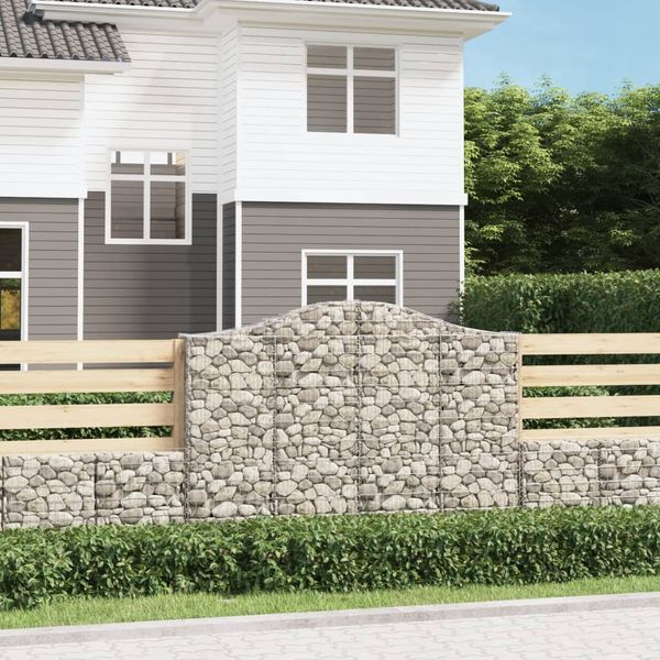 vidaXL Oblúkové gabionové koše 15 ks 200x30x140/160 cm pozink. železo
