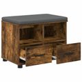 vidaXL Predsieňová lavica Údený Dub 60 x 38 x 46 cm