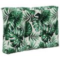vidaXL Vankúš na vonkajšiu pohovku Polyester Vzor s listami 60 x 60 cm